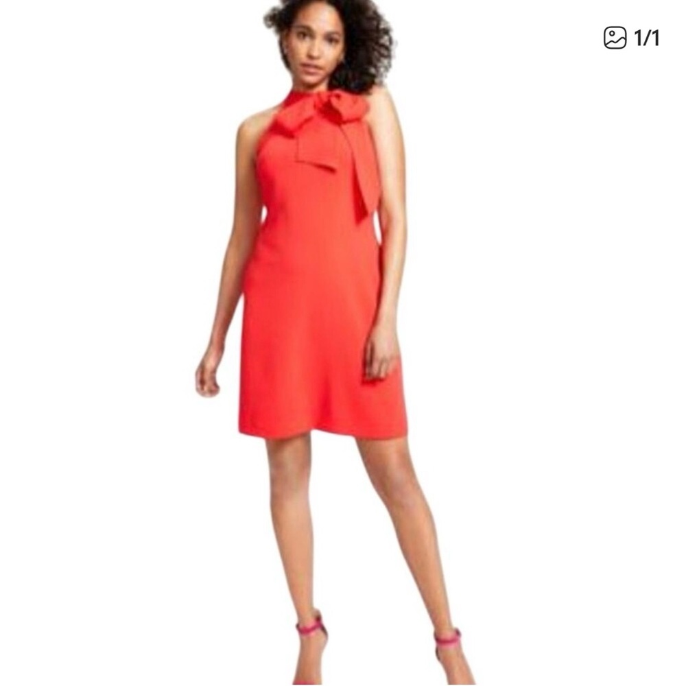 Vince Camuto bow tie halter dress, size 14